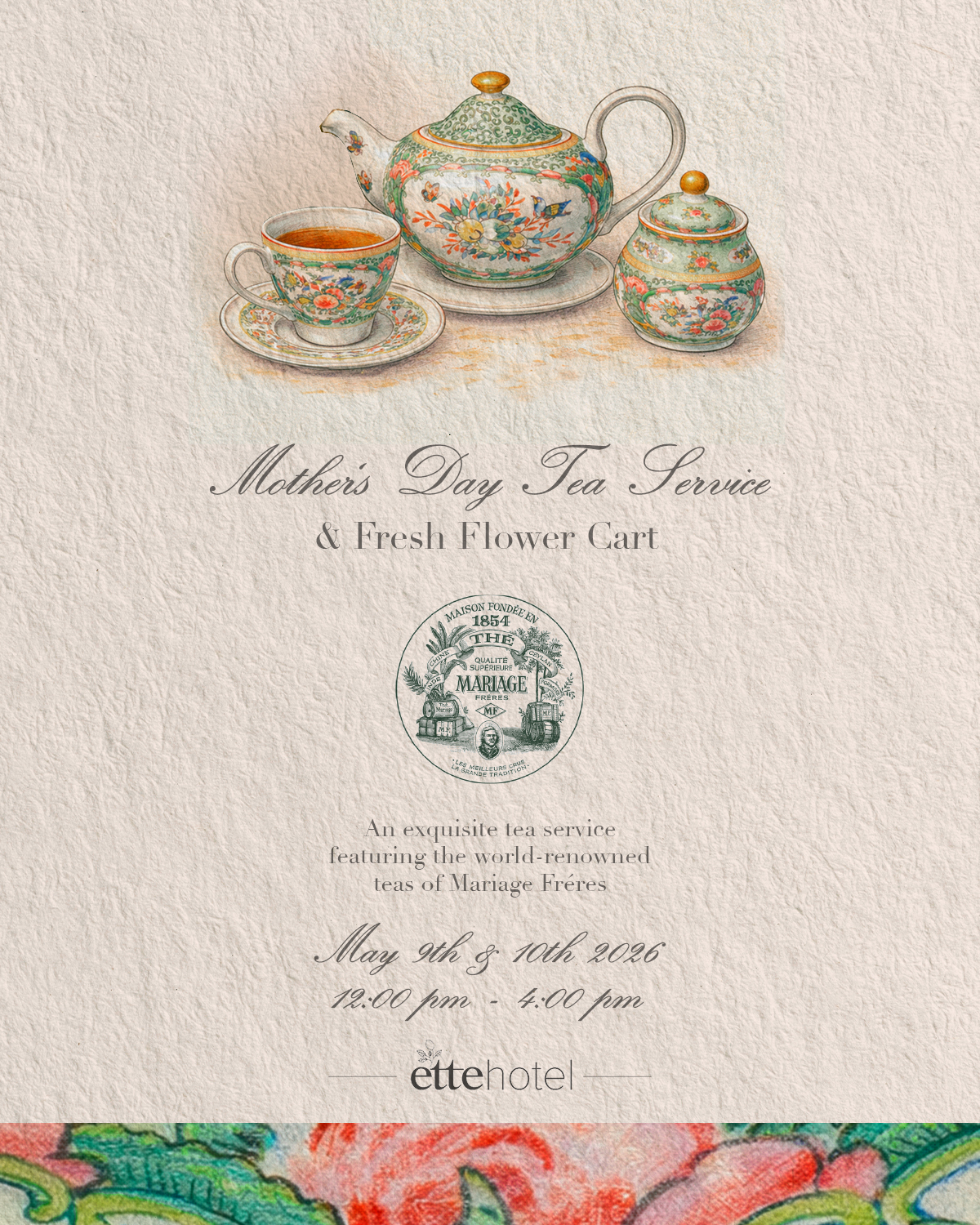 Image 1 of Event: Mother's Day Tea at ette hotel
