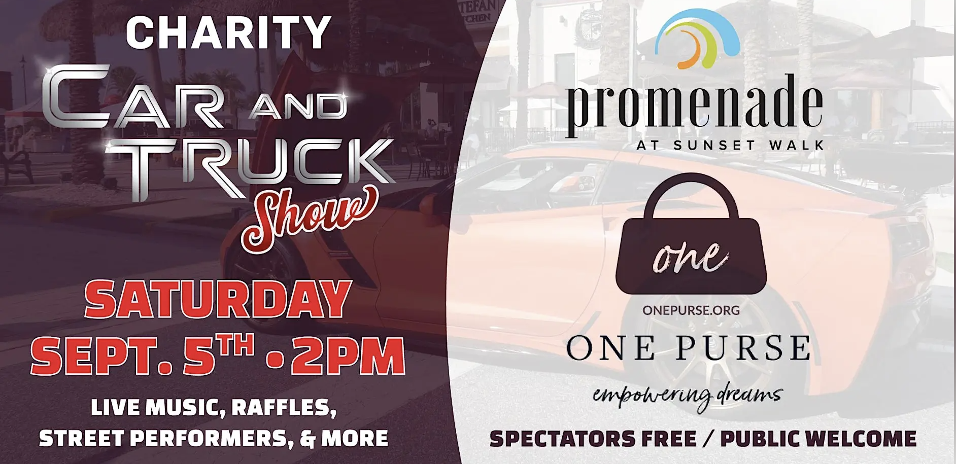 Image 1 of Event: One Purse Charity Car & Truck Show at Promenade at Sunset Walk