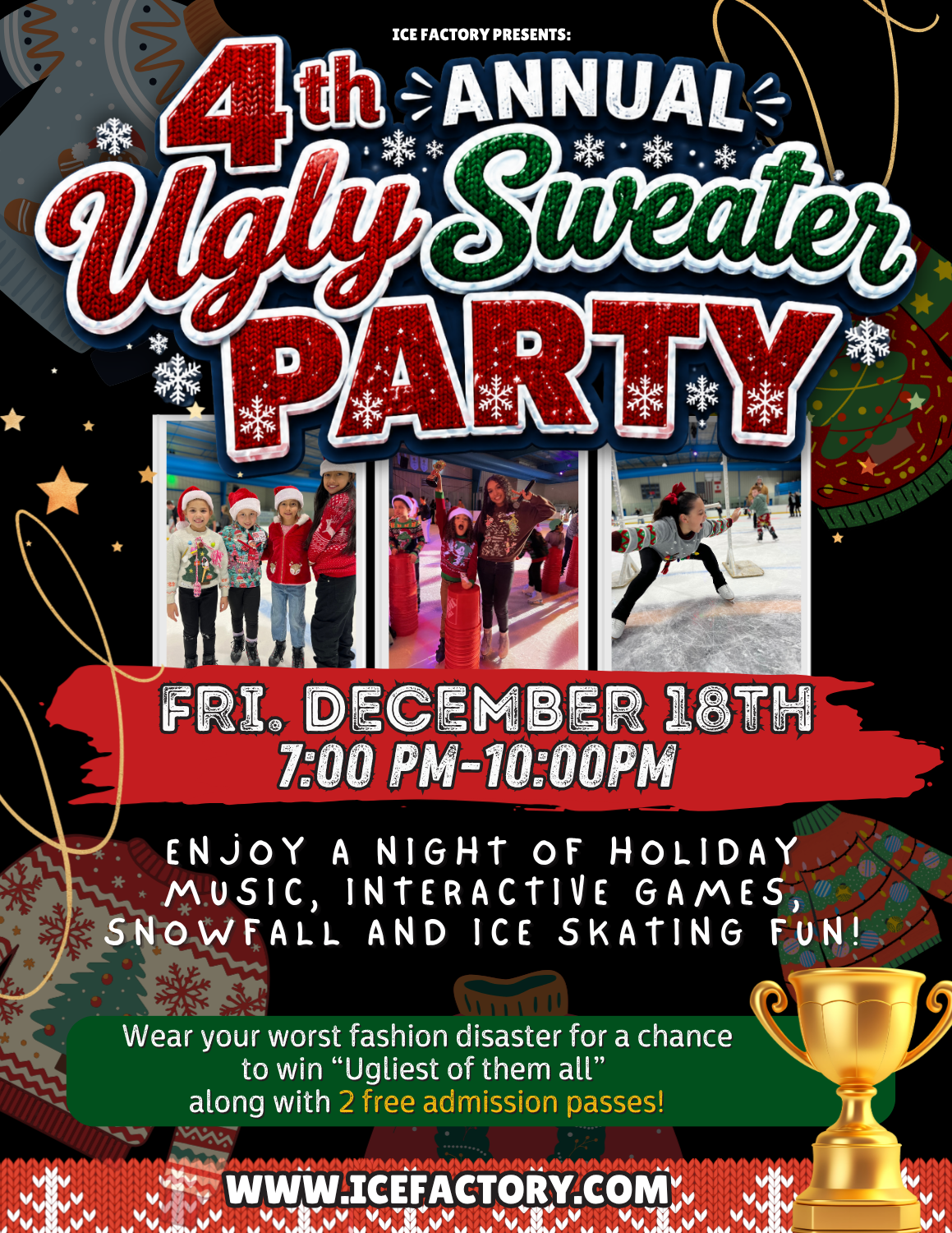Image 1 of Event: Ugly Sweater Party at the Ice Factory!