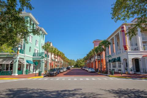 Market Street, the main road in downtown Celebration