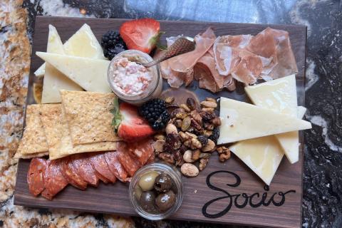 Cheese board at Socio at Gaylord Palms Resort.