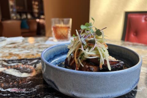 Chicharron dish at Socio at Gaylord Palms Resort.