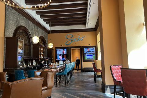 Socio lobby bar at Gaylord Palms Resort.