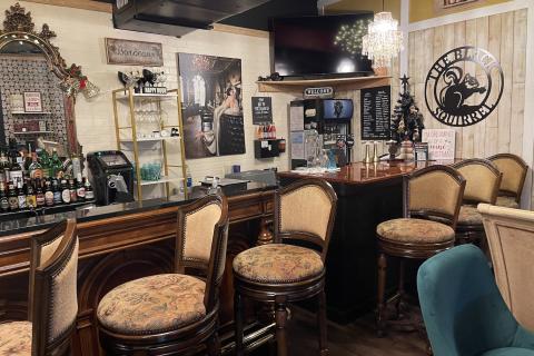 Empty bar with eclectic decor in St. Cloud, Florida