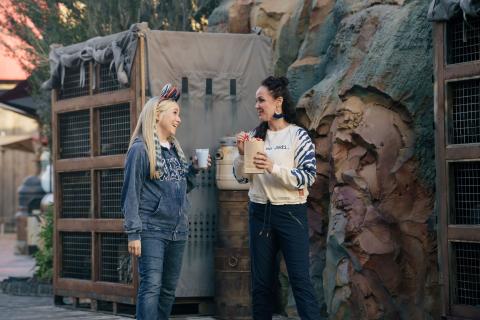 Ashley Eckstein and Jen Bonner at Star Wars: Galaxy's Edge in Disney's Hollywood Studios.