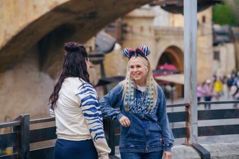 Ashley Eckstein and Jen Bonner at Star Wars: Galaxy's Edge at Disney's Hollywood Studios.