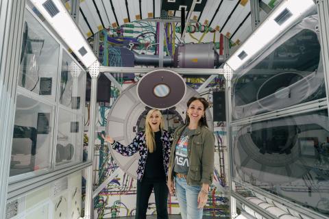 Ashley Eckstein and Jen Bonner at Kennedy Space Center Visitor Complex. 
