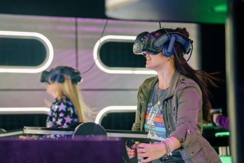 Ashley Eckstein and Jen Bonner at Kennedy Space Center Visitor Complex.