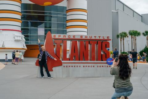 Ashley Eckstein and Jen Bonner at Kennedy Space Center Visitor Complex.