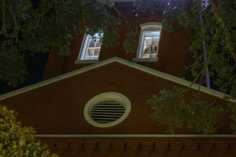 Haunted window of Kissimmee's Courthouse.