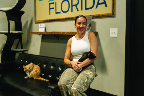 Chelsea Green at Orlando Cat Cafe