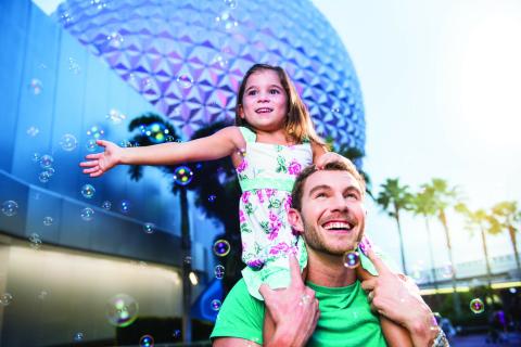 Family enjoying Epcot 
