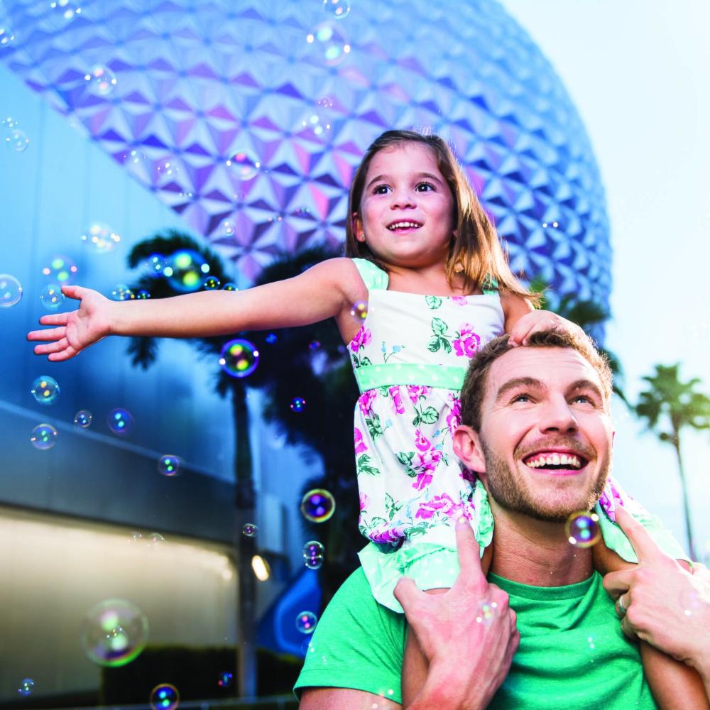 Family enjoying Epcot 
