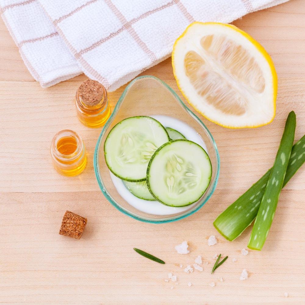 Oranges, cucumbers, and other earthly items for a spa day