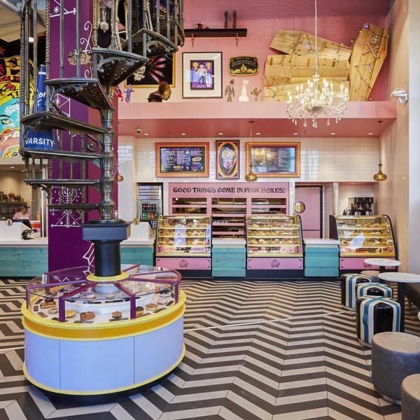 Interior of Voodoo Doughnut at Universal CityWalk 