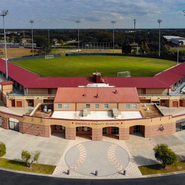 Aerial shot of Osceola Heritage Stadium