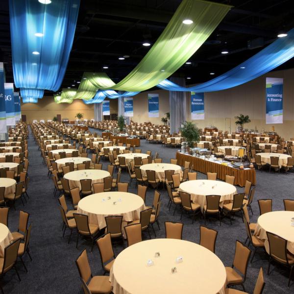 Meeting hall setup.