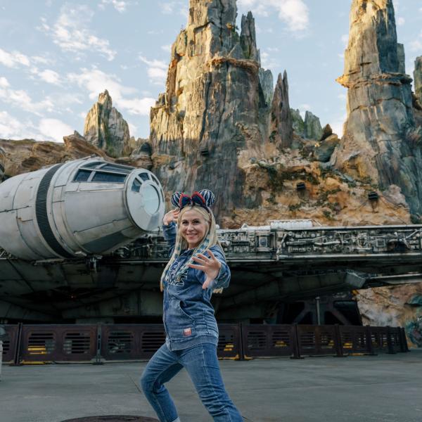 Ashley Eckstein at Star Wars: Galaxy's Edge at Disney's Hollywood Studios.