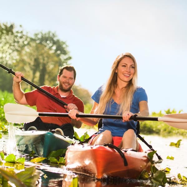 Couple kayaking in Kissimmee, Florida